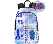 Load image into Gallery viewer, Colon Cancer Survivor Backpack