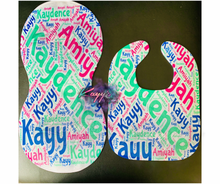 Load image into Gallery viewer, Personalized Bib & Burp Cloth Set